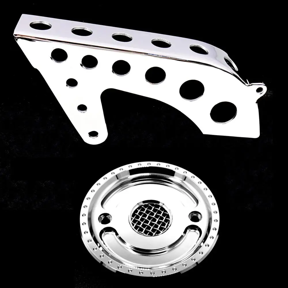 Передний хромированный приводной шкив мотоцикла Верхняя часть двигателя крышки