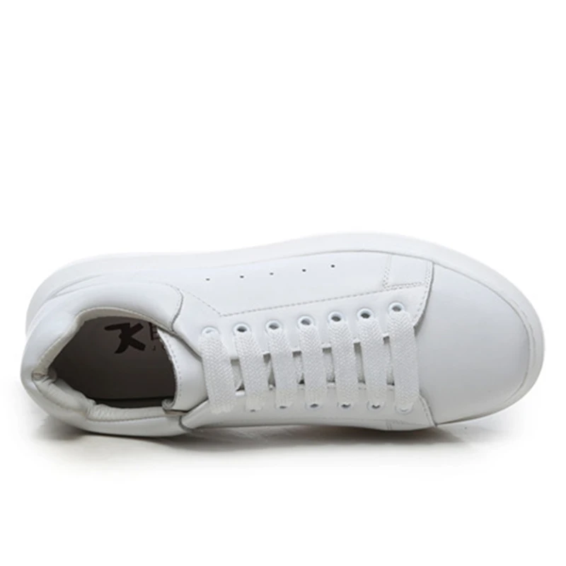 Женские туфли на плоской подошве ASUMER натуральная кожа круглый носок кроссовки