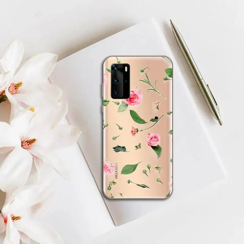 

rose2 Phone Case Transparent for huawei honor P 40 30 20 lite Pro 10 i 8 9 x p smart 2019