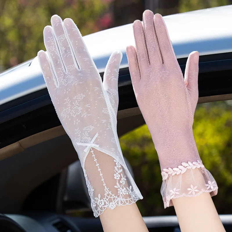 Elifashion новые женские солнцезащитные тонкие перчатки с сенсорным экраном Плюшевые