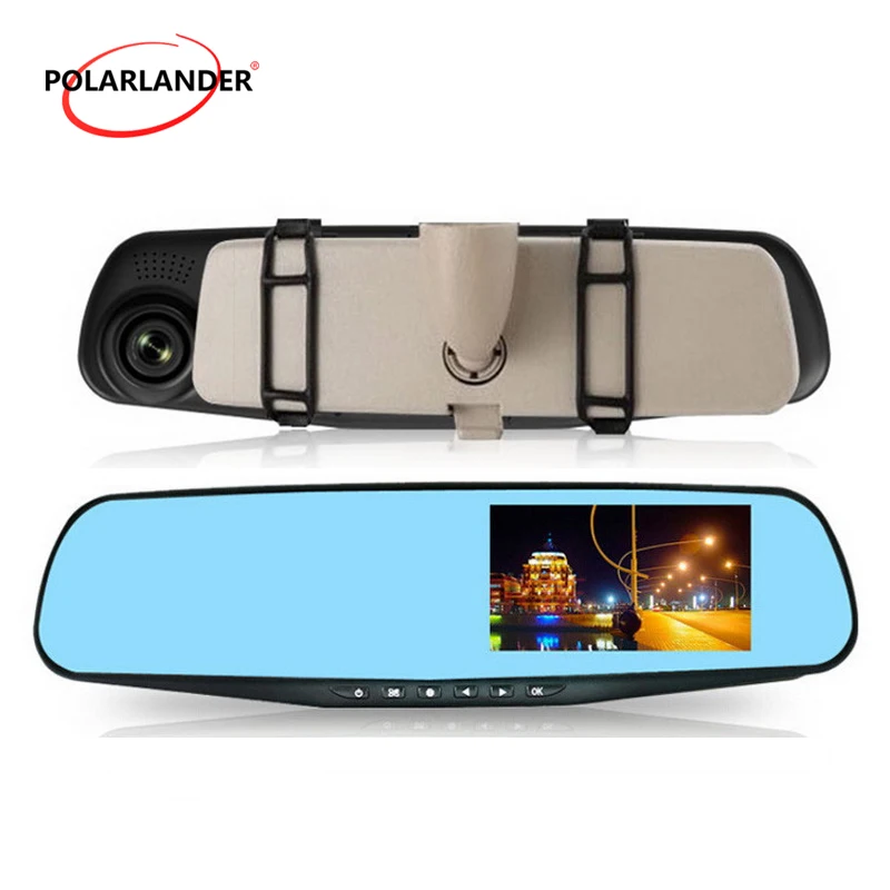 

1080P 4,3 "DVR зеркало заднего вида Full Dash Cam видео регистратор Автомобильная камера заднего вида ночного видения двойной объектив для вождения ви...