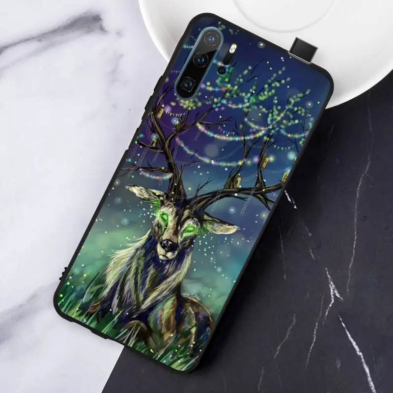 

Deer Cute Elk painting universal Phone Case For Huawei honor Mate P 10 20 30 40 Pro 10i 9 10 20 8 x Lite