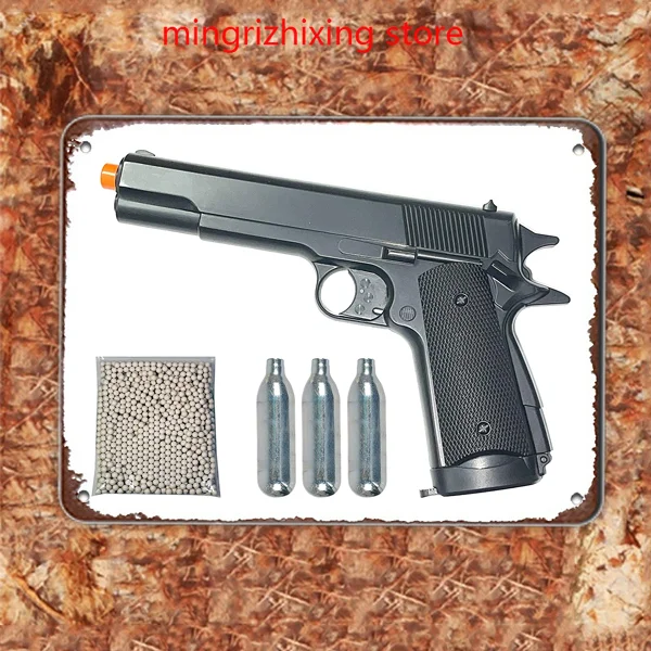 Пистолет для страйкбола 1911 стиль CO2 Non-Blowback 450 FPS с бесплатными 1000 BBS & 3 x капсулы