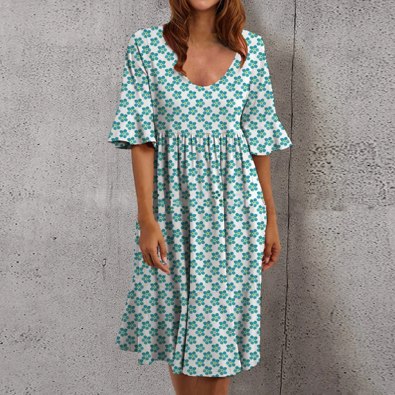 

Женское платье с V-образным вырезом, облегающее платье с рукавом средней длины и принтом в виде вишни, 2021