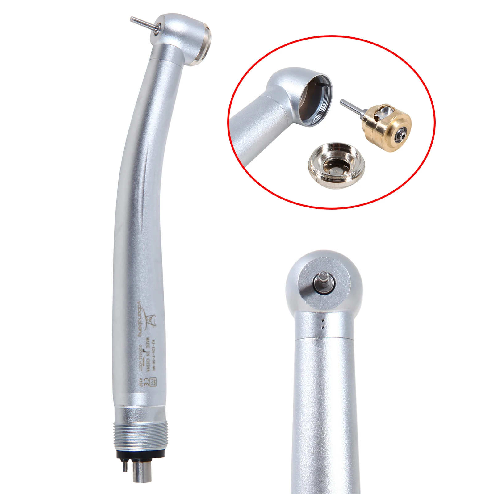 

10*NSK Style Pana Max Dental High Speed 4 Hole Air Turbine Handpiece Push Button Big Head Single water spray
