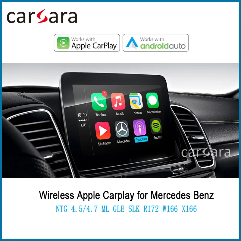Verkauf Merce Des R172 Verdrahtete CarPlay W166 Android Auto Für ML GLE SLK AirPlay X166 Phonelink Box NTG 4,5 System Stimme Control
