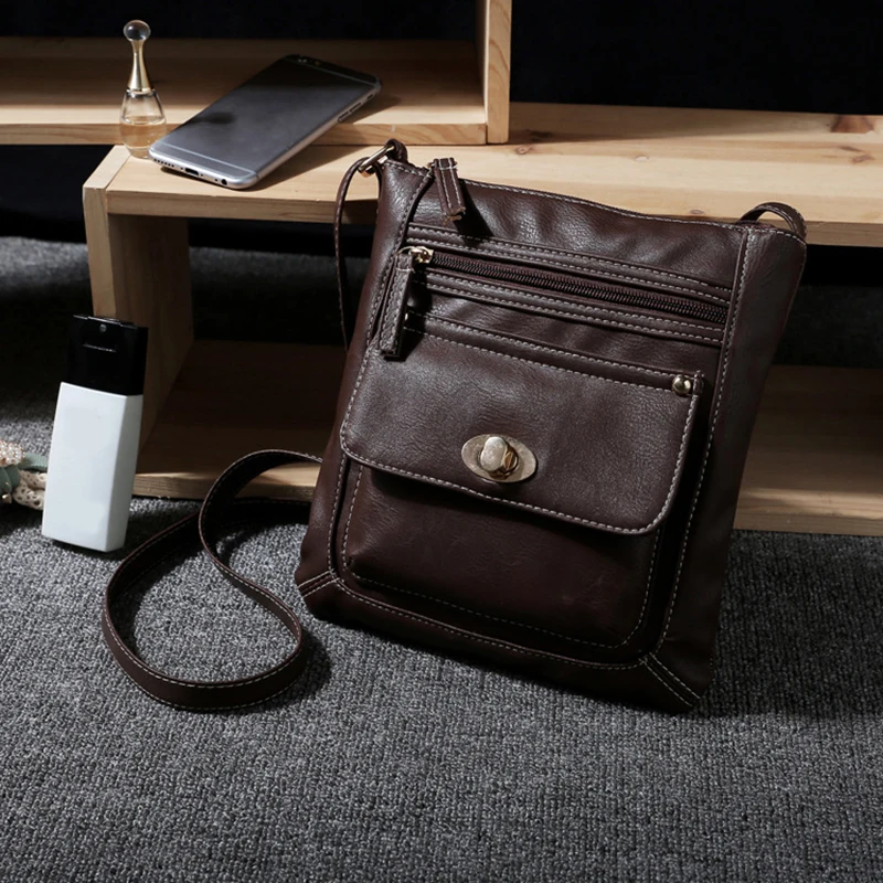 

Fashion Women PU Shoulder Bag New Retro Ladies Cross Body Bags High Quality Female Solid Color Messenger Bags For Women