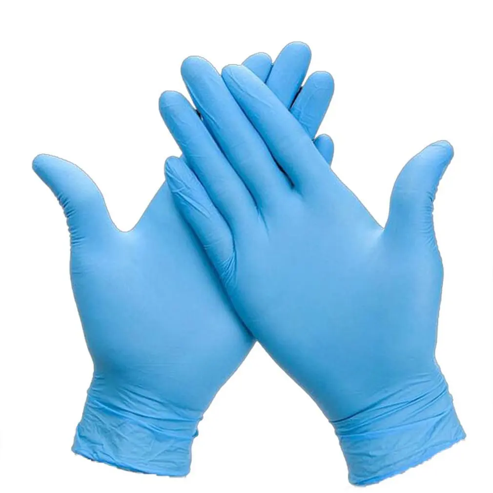 

Disposable Compound Nitrile Gloves Good Air Tightness With Hem Design Comfortable Fit Nitrile Gloves