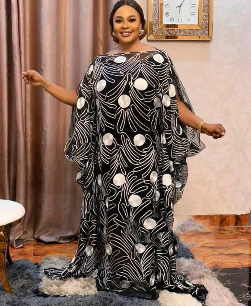 Классическая новая стильная африканская Женская Дашики сетчатая кружевная