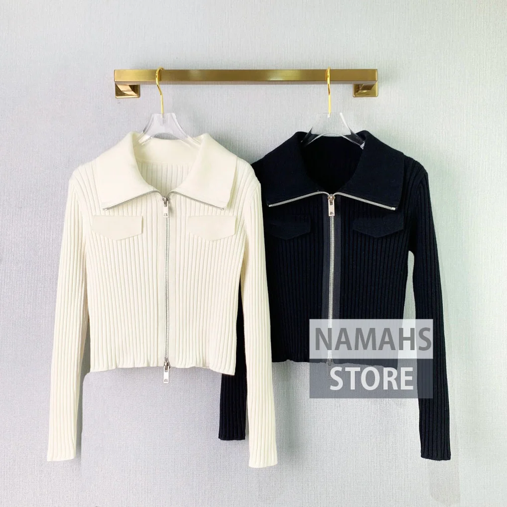 

fall women cardigan high end wool zipper letters logoed designer fashion long sleeve knitted sweater jumper sweaters cardigans