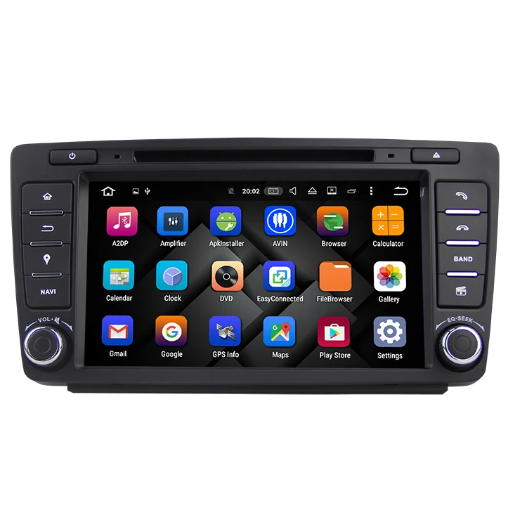 Автомобильный DVD GPS 8 ядер 1024*600 Android 9 0 для Skoda Octavia 2 с навигационной системой радио