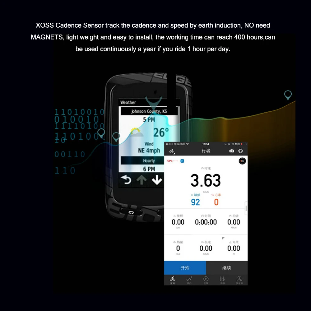 IGPSPORT велосипедный компьютер беспроводной Велосипедный Спидометр Strava gps датчик Каденции двойной муравей беспроводной для Garmin Bryton