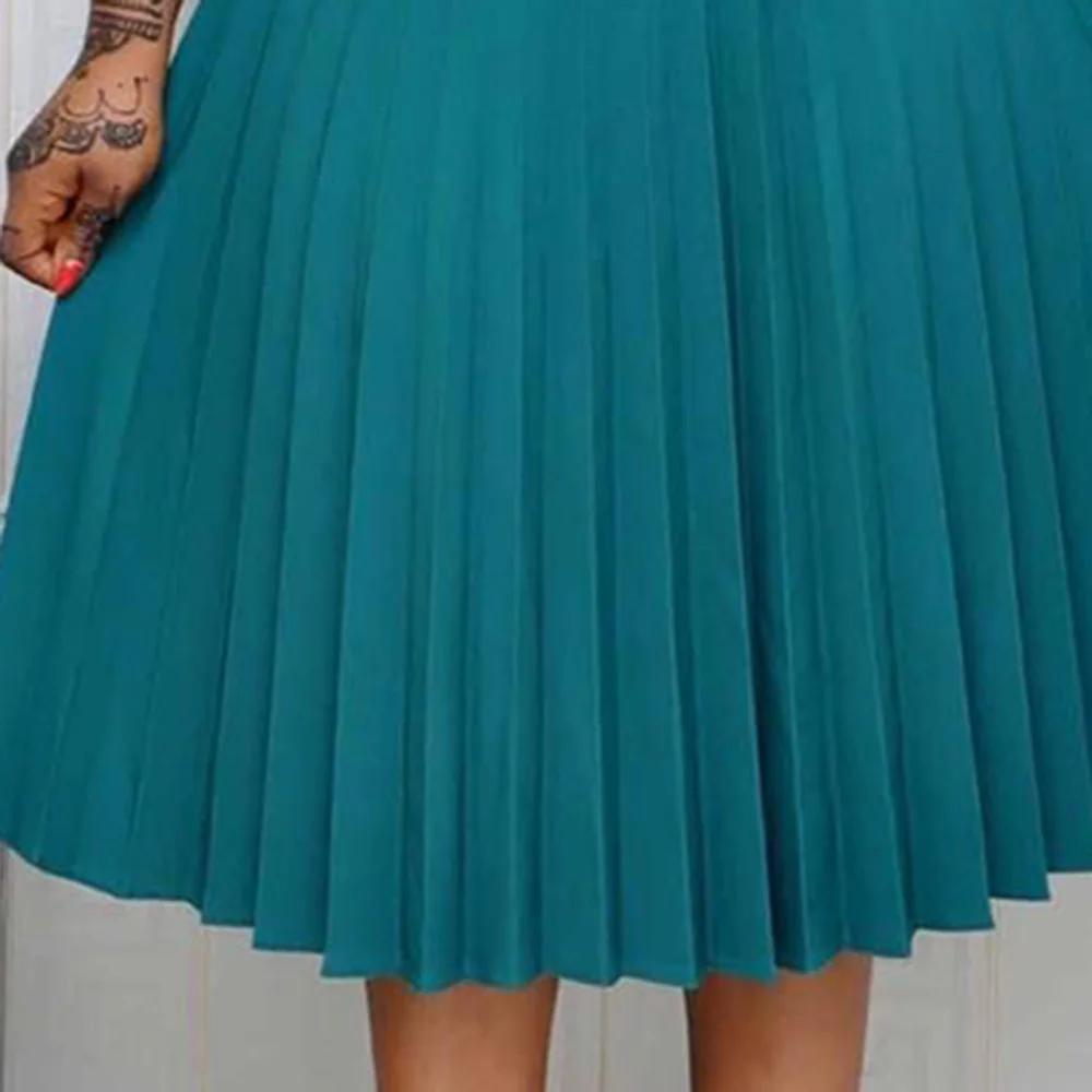 Элегантные женские офисные летнее платье Половина рукава однотонные платья а