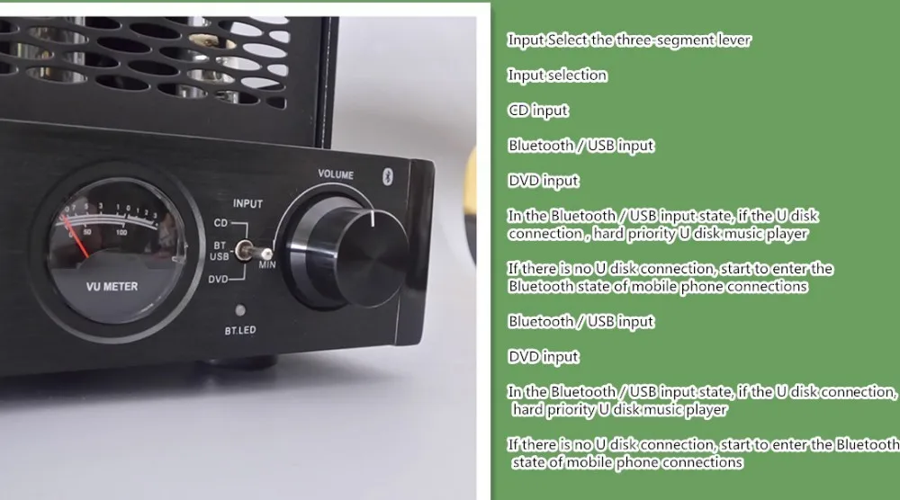 Nobsound MS-30D черный Bluetooth 4,2 USB музыкальный плеер домашняя книжная полка динамик HiFi ламповый усилитель