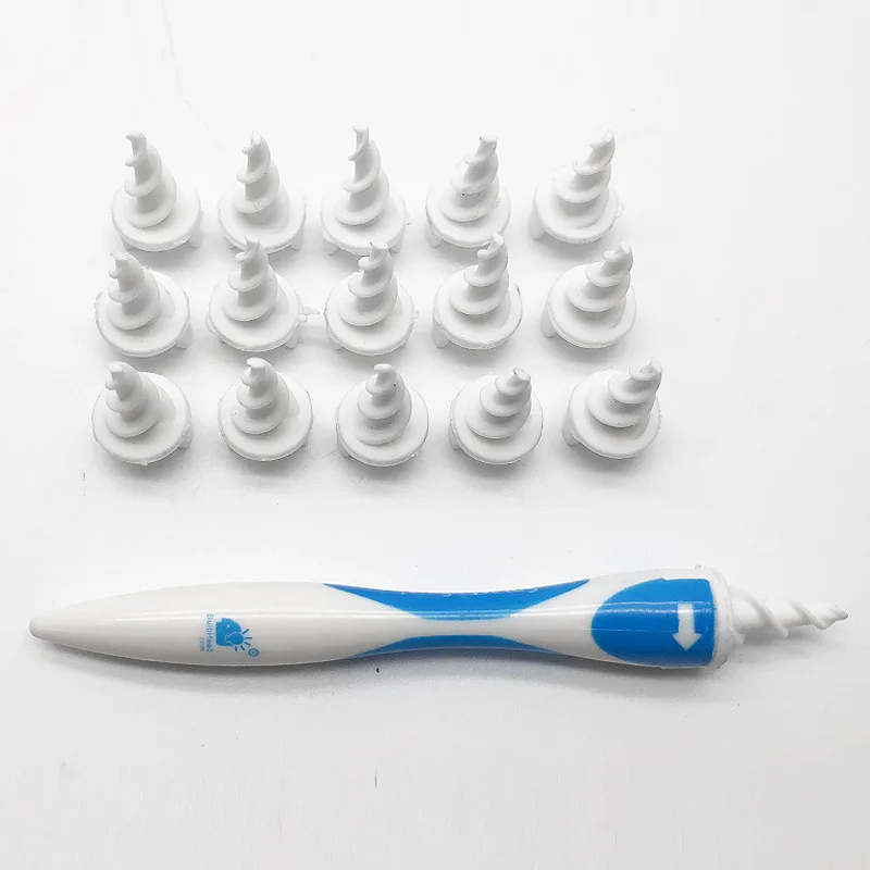 Силиконовая ложка для ушей с функциями Чистка спирали мягк тампон инструмент