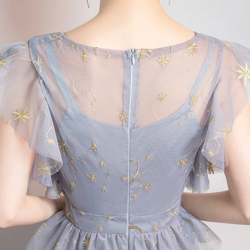 Женское платье без рукавов длиной до середины иллюзии | Свадьбы и торжества