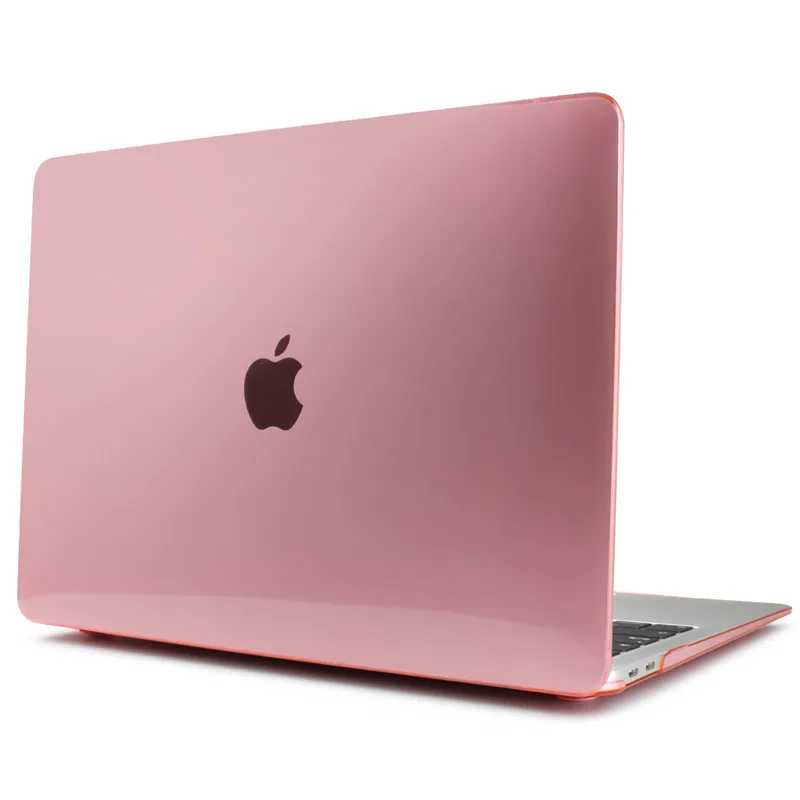 Crystal pink Для нового MacBook retina Pro Air 13 15 16 A2141 A2159 A1932 A1990 чехол с сенсорной панелью и клавиатурой прозрачный кристально матовый жесткий чехол - Цвет: Crystal pink