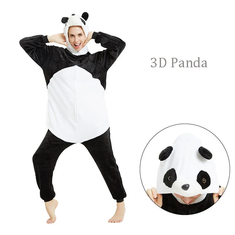 Пижама Kugurumi Panda Onesie для мужчин и женщин пижама с мультяшным единорогом зимний