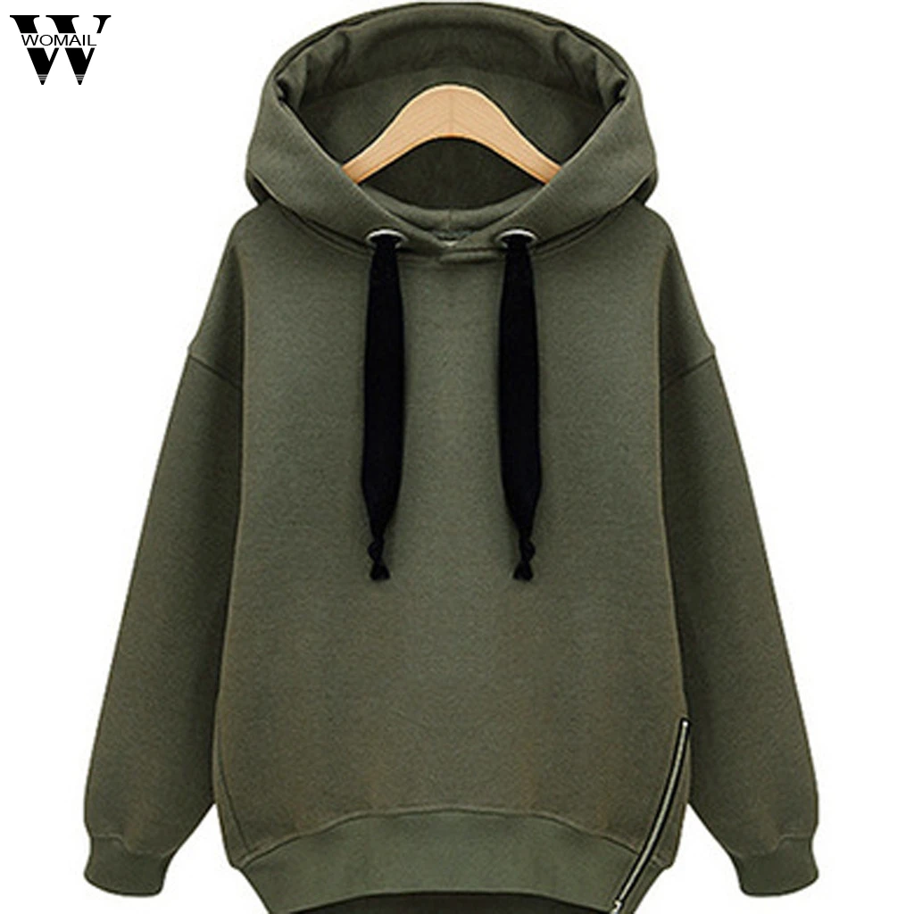 Женская толстовка с капюшоном в Корейском стиле Харадзюку на молнии утепленная