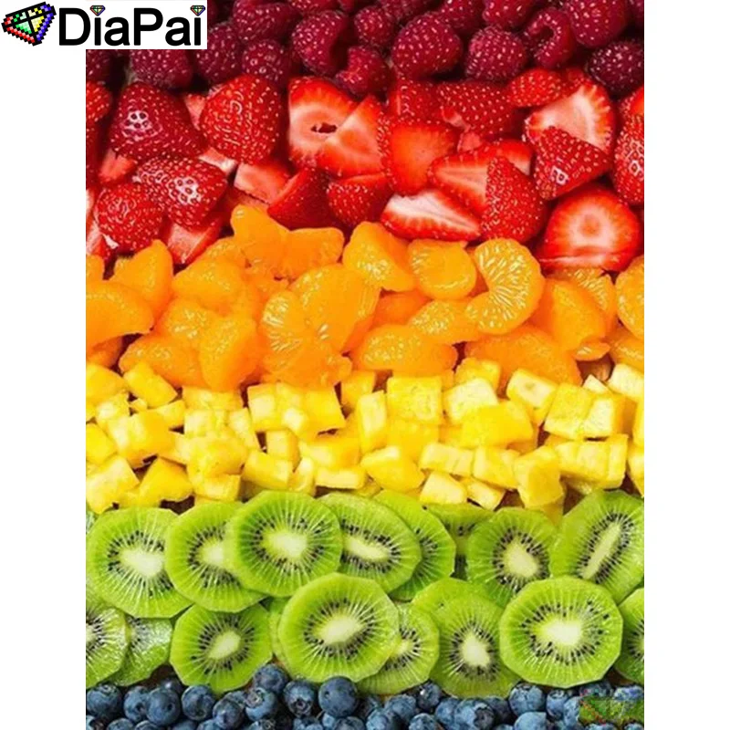 DIAPAI 5D алмазная &quotФруктовый пейзаж&quot Алмазная Вышивка Полный Круглый/квадратный