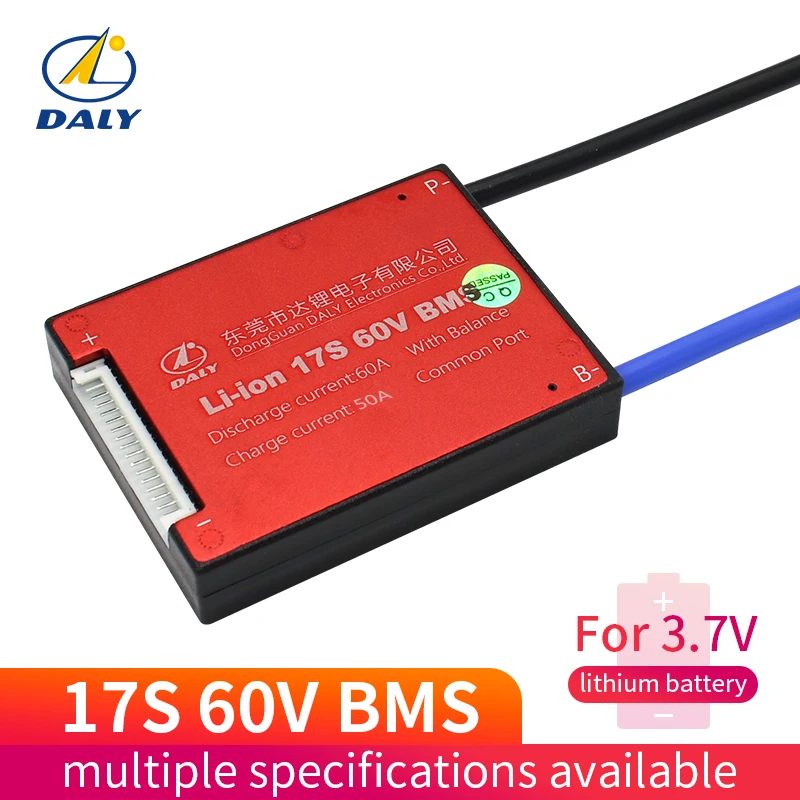 3,7 в Li-ion17S 60 в 30A 40A 50A 60A 18650 PCM плата защиты батареи BMS PCM с сбалансированным литий-ионным модулем литиевой батареи