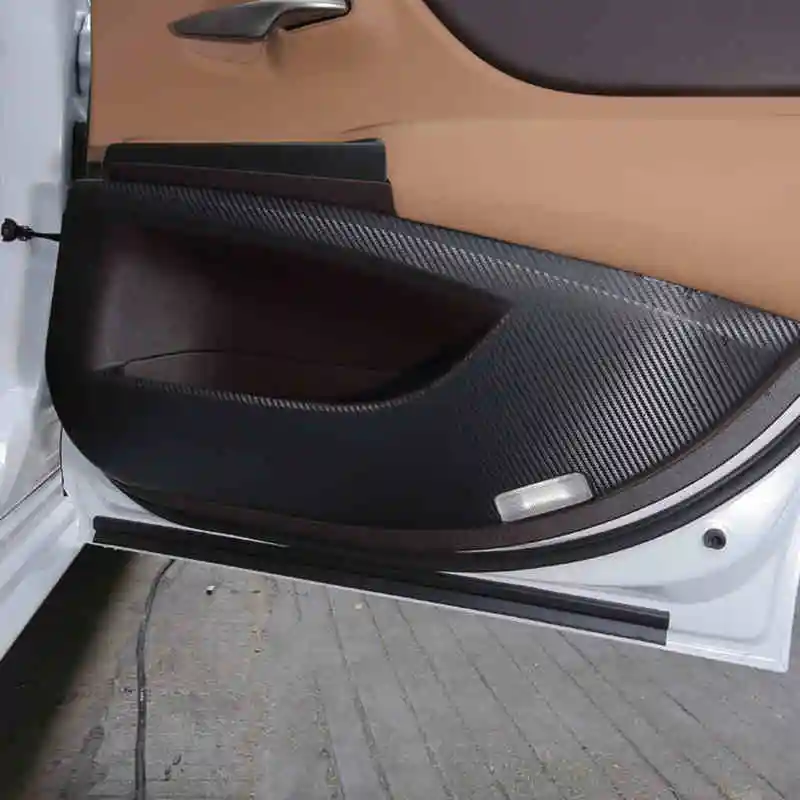 

QHCP Carbon Fiber Car Door Anti-kick Sticker Inner Doors Side Protective Edge Film For Lexus ES200 260 300H 2018 Car Accessories