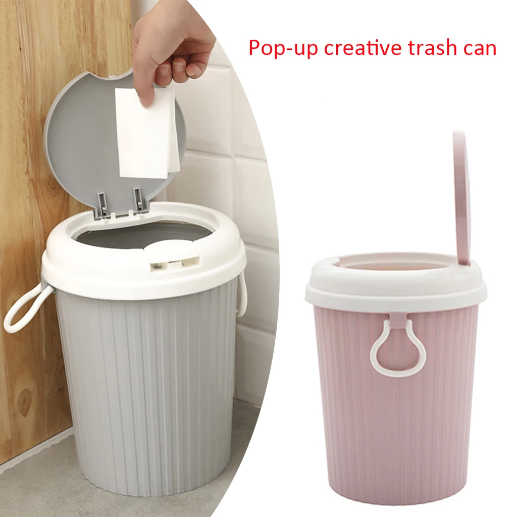 Кухонная мусорная корзина пресс крышка всплывающая для мусора с крышкой