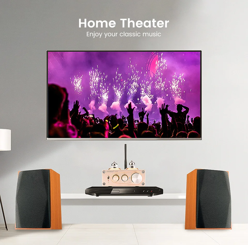 AIYIMA Bluetooth 5,0 APTX HiFi 6J1 ламповый тональный предусилитель усилитель Стерео предусилитель с высоким басом управление для домашнего звука аудио