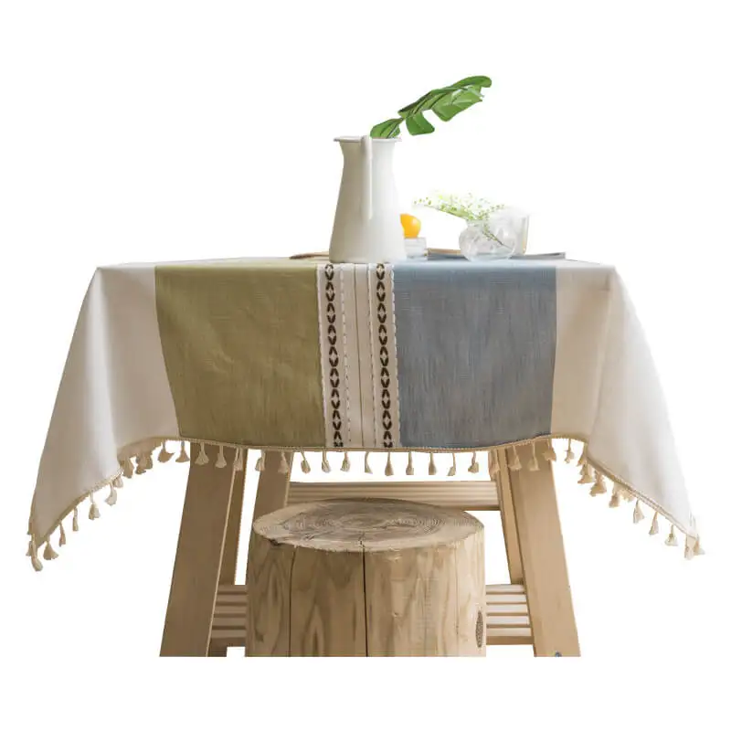 Прямоугольная скатерть LeRadore в японском стиле из хлопка и льна обеденный декор