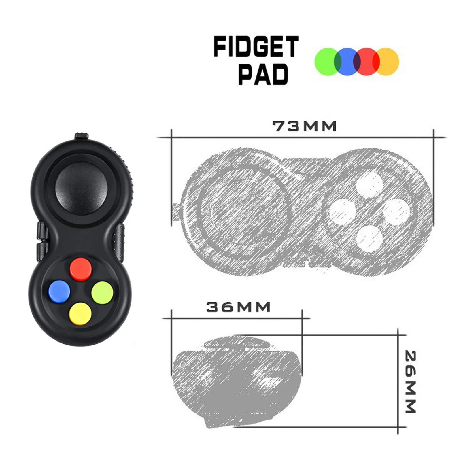

Anti-stress Toys Fidget Pad Stress Reliever Squeeze Fun Hand Hot Interactive Toy Office Children Christmas Gift for Adults