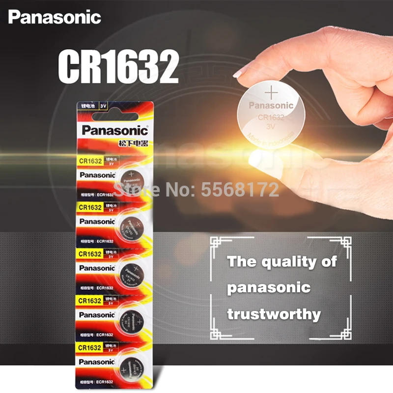 Оригинальный Новый аккумулятор для PANASONIC cr1632 3 в Кнопочная батарейка батарейки