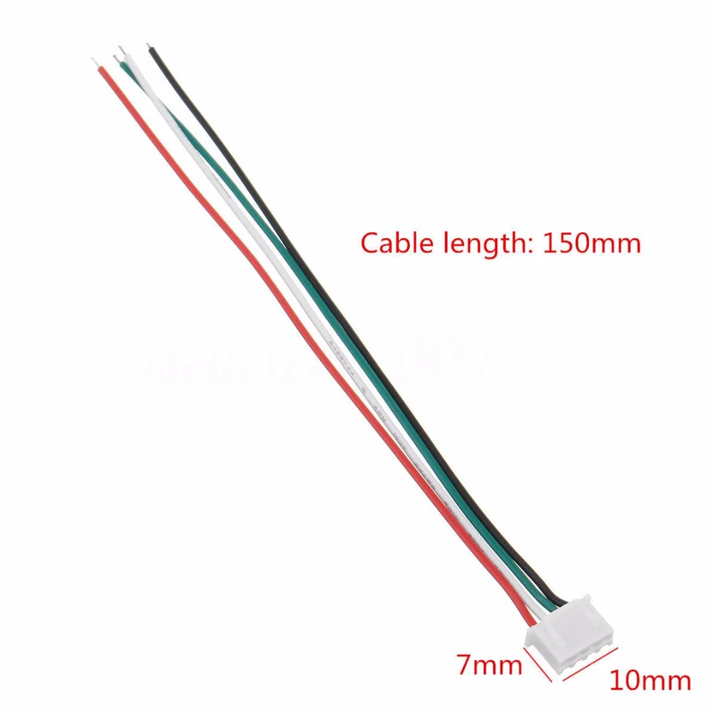 10 шт./набор мини микро JST разъем XH 2 54 мм 4 контактный с 24AWG 1007 провода 150