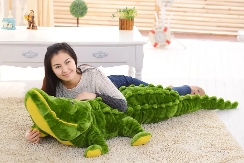 huge plush crocodile toy big stuffed pillow birthday gift about 200cm | Игрушки и хобби