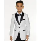 Мужской костюм для мальчика 2021, белый костюм для мальчика из 3 предметов (пиджак + брюки + жилет + галстук), костюм для жениха на выпускной, мужские костюмы, комплект для детей
