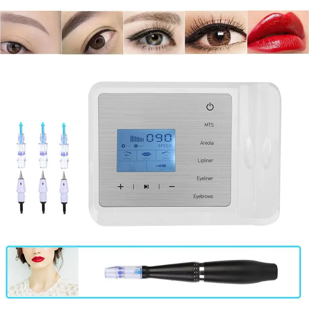 Newest Semi Permanent Makeup Tattoo Machine Artmex V9 Eye Brow Lip Rotary Pen MTS PMU System With V9 Tattoo Needles Kits EU Plug