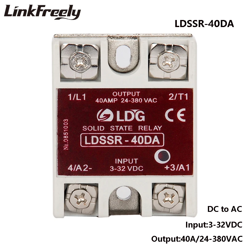 Однофазное твердотельное реле постоянного тока с напряжением 10 А 25 40 60 12 В 24 в