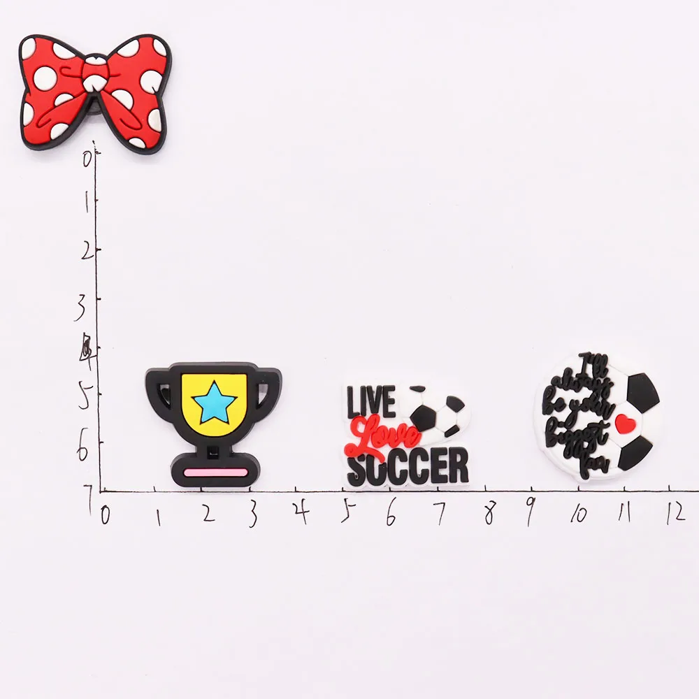 Смешанные 50 шт. милые Мультяшные конфетти из ПВХ милый трофей Живая Любовь футбол