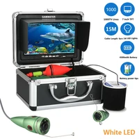 gamwater 7 inch hd 1000tvl underwater fishing video camera kit 6pcs 1w white leds lights video fish finder 15m 20m 30m 50m