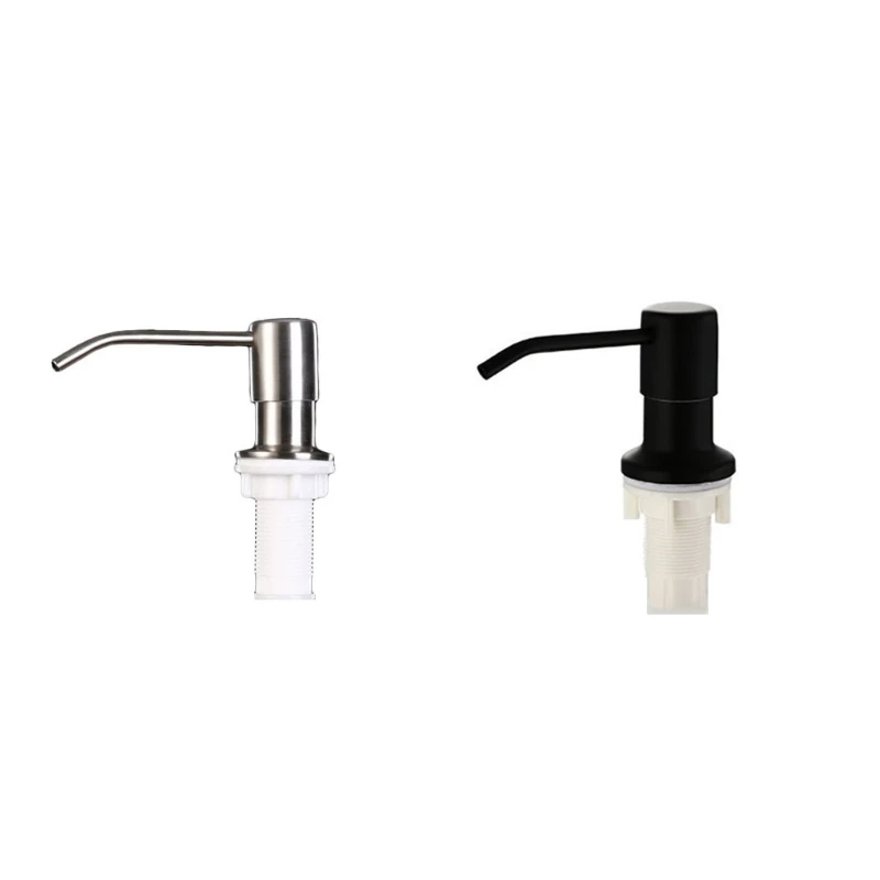 

Kitchen Sink Soap Dispenser Tops Replacement Stainless Steel Lotion Dispenser Manual Press Head for Regular Mouth Bottle
