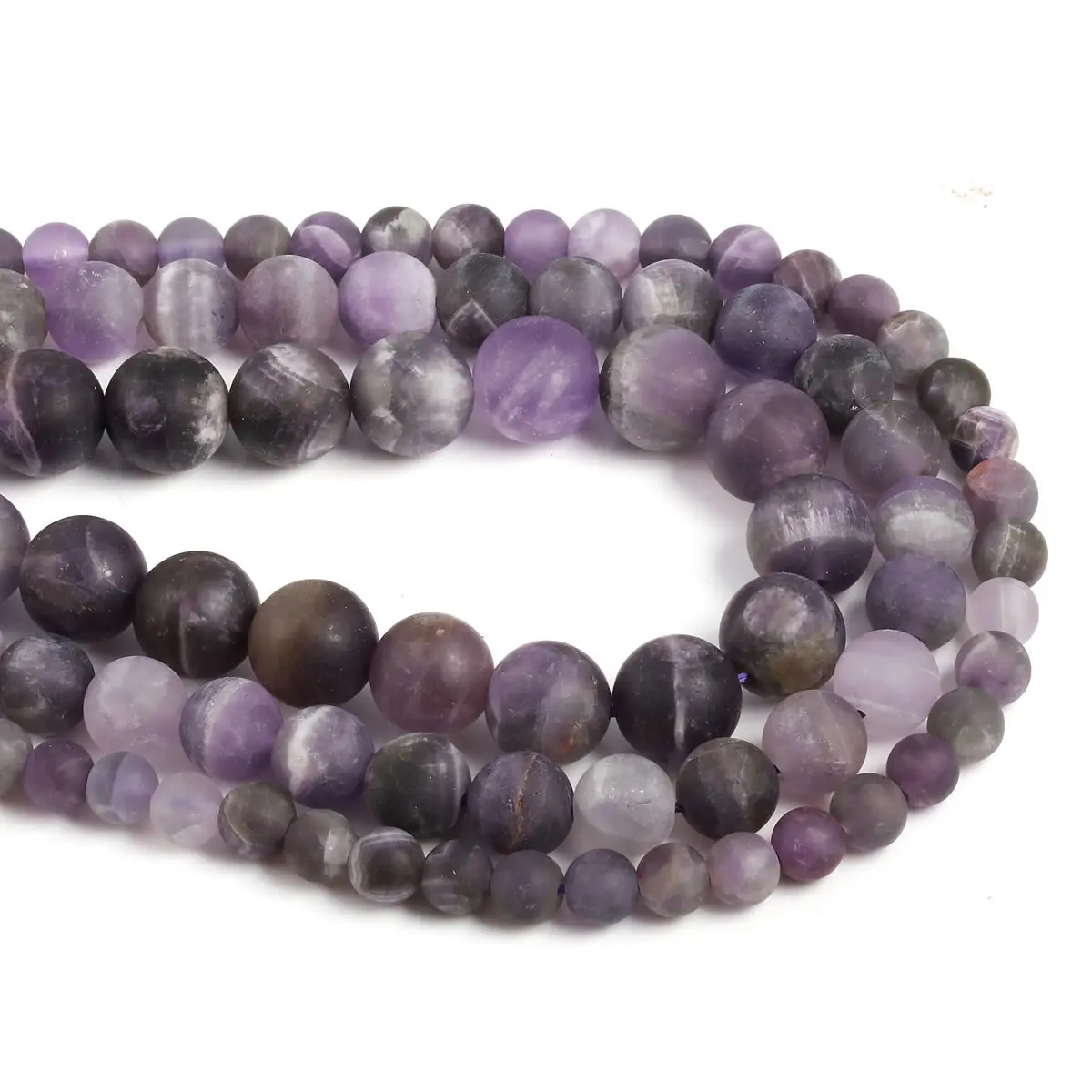 

Wholesale Natural Amethysts Stone Purple Crystal Round Loose Spacer Beads Bracelet Necklace For DIY Jewelry Making Accessories