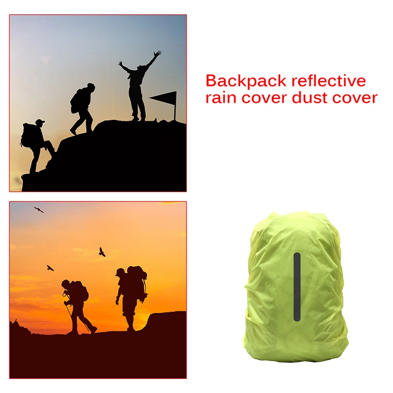 

30L-55L Reflective Light Waterproof Dustproof Backpack Rain Cover Portable Ultralight Shoulder Protect Outdoor Tools Hiking Bags