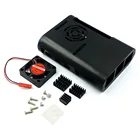 Чехол из АБС-пластика для Raspberry Pi 4, с охлаждающим вентилятором, черный и белый на выбор