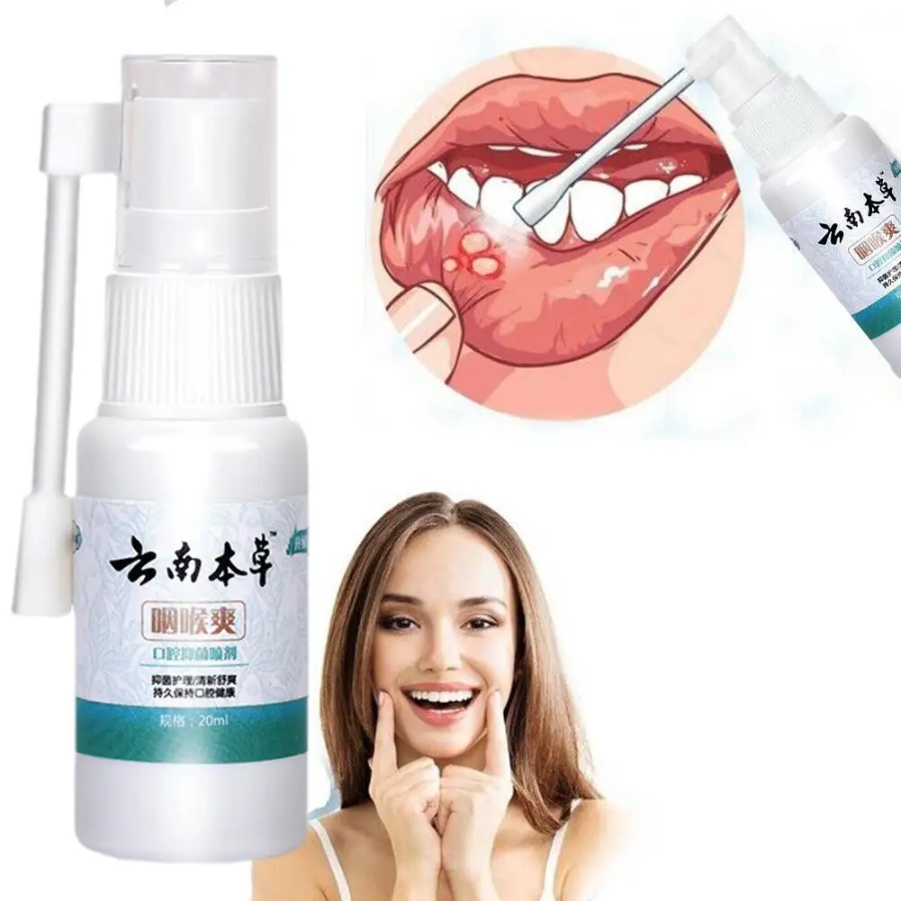 

20ML Natural Herbal Mouth Ulcer Pain Relief Spray Anti Bacterial Treatment Hygiene Health Care Spray Fresh Breath