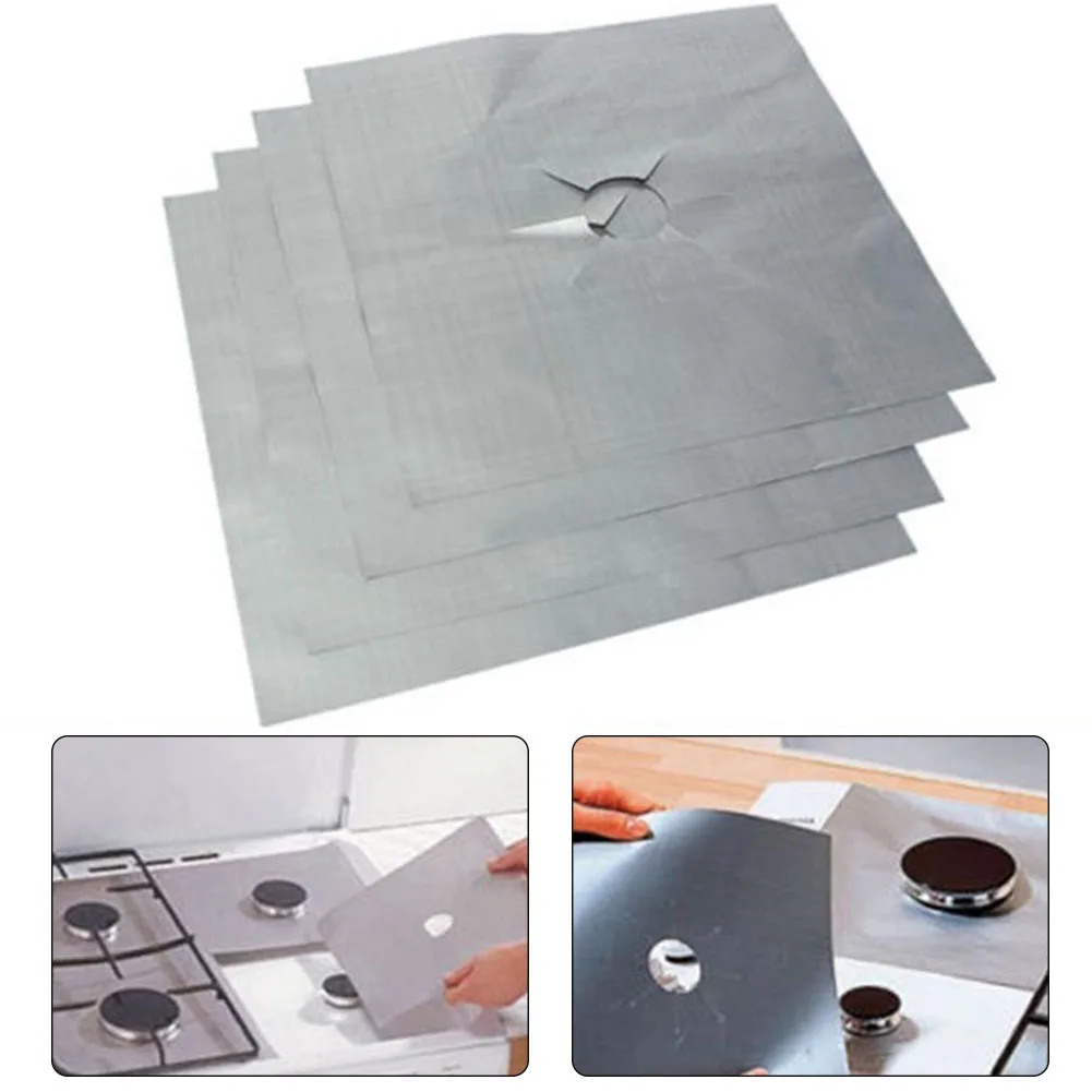 4 шт многоразовая газовая плита крышка Чистый моющийся коврик Плита Кухня