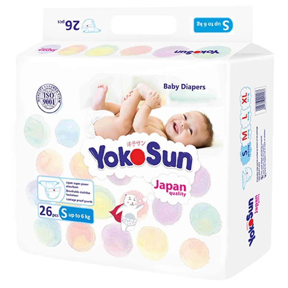 Подгузники Yokosun размер S (до 6 кг) 26 шт|Одноразовые подгузники| |