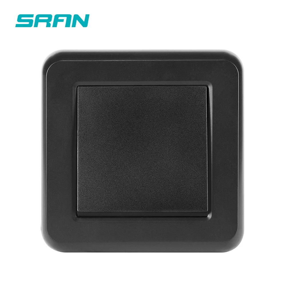 SRAN светильник переключатель 1gang 1way 16A 250V Новый огнезащитных PC Сенсорная панель