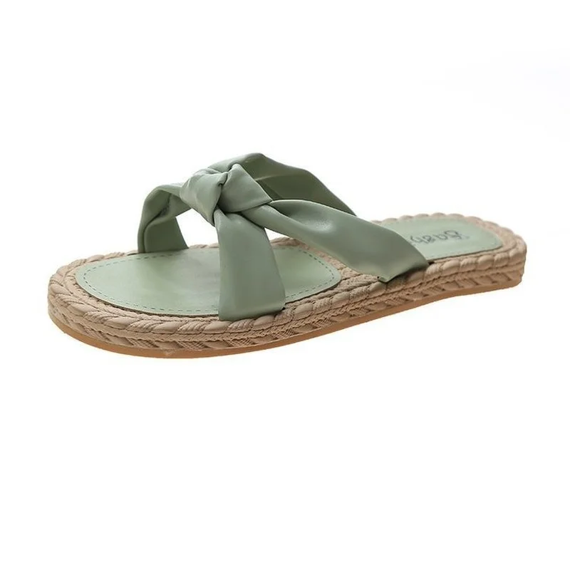 

2021 Spring and Summer Women's New Korean Ins Trendy Fashion Flat Slippers Open-toe Flip-flops Non-slip Breathable Slippers