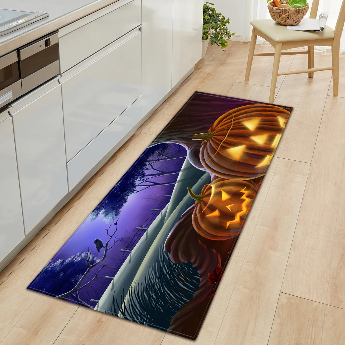 Нескользящий коврик в виде тыквы на Хэллоуин для ресторана кухни детских игр