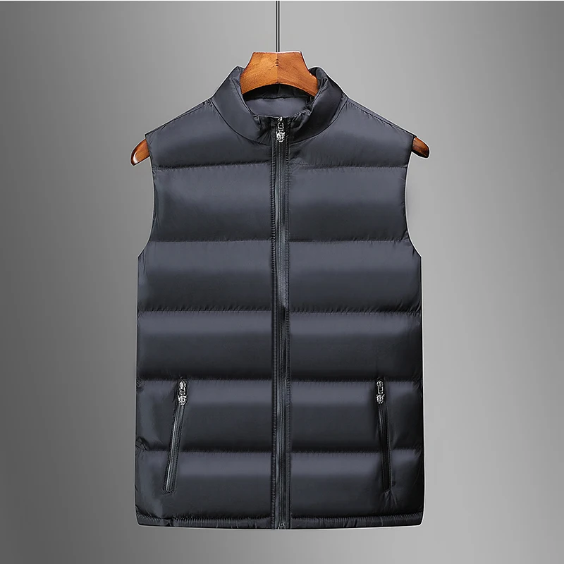 

2019 new men's sleeveless cotton jacket winter warm vest men's casual vest men's warm jacket