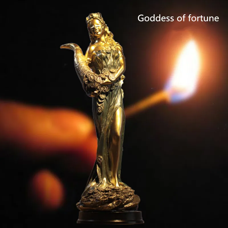 

Декор для дома, портрет из смолы, Золотая Богиня богатства, статуя, предметы интерьера, украшение для стола, украшение для дома, аксессуары, ...